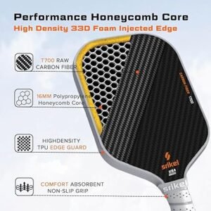 Pickleball Paddles Raw T700 Carbon Fiber