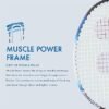 YONEX Muscle Power 22LT Carbon Graphite Strung Badminton Racket with Full Racket Cover (BlackBlue) for Intermediate Players 83 Grams Maximum String Tension 30lbs