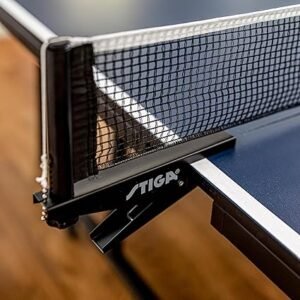 STIGA Premium Clipper 72 Regulation Table Tennis Net and Post Sets Easy Set Up and Spring Activated Clip ping Pong net Set
